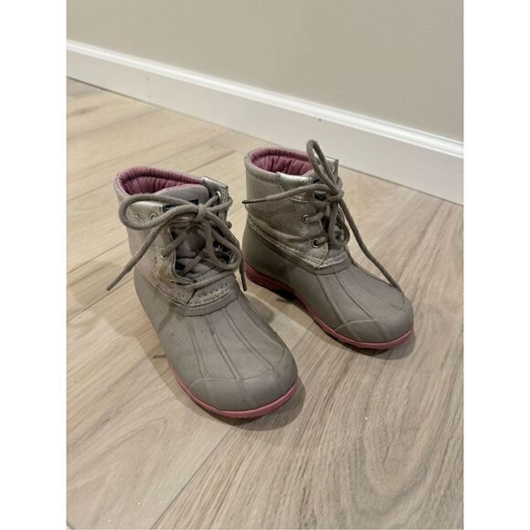 Sperry Kids Girl's Port Boot (Big Kid) Girls Size 10M Ivory Waterproof - Picture 2 of 9